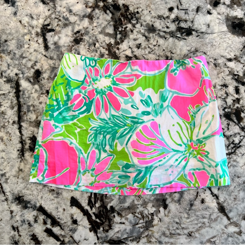 Lilly Pulitzer girls size 12 tropical skirt with shorts